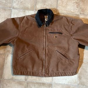 Carhartt Detroit Jacket J97 XXL 2XL BRN Blanket Lined Bomber Work Jacket